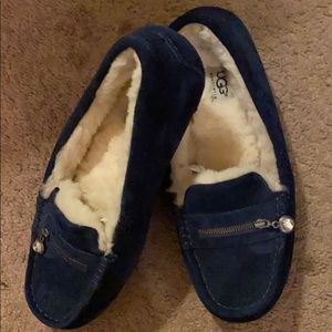 Ugg Navy shearling slippers